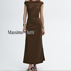 Massimo Dutti Long asymmetric dress